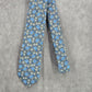 Nautica Blue Gray White Floral 100% Polyester Executive Men's Neck Tie