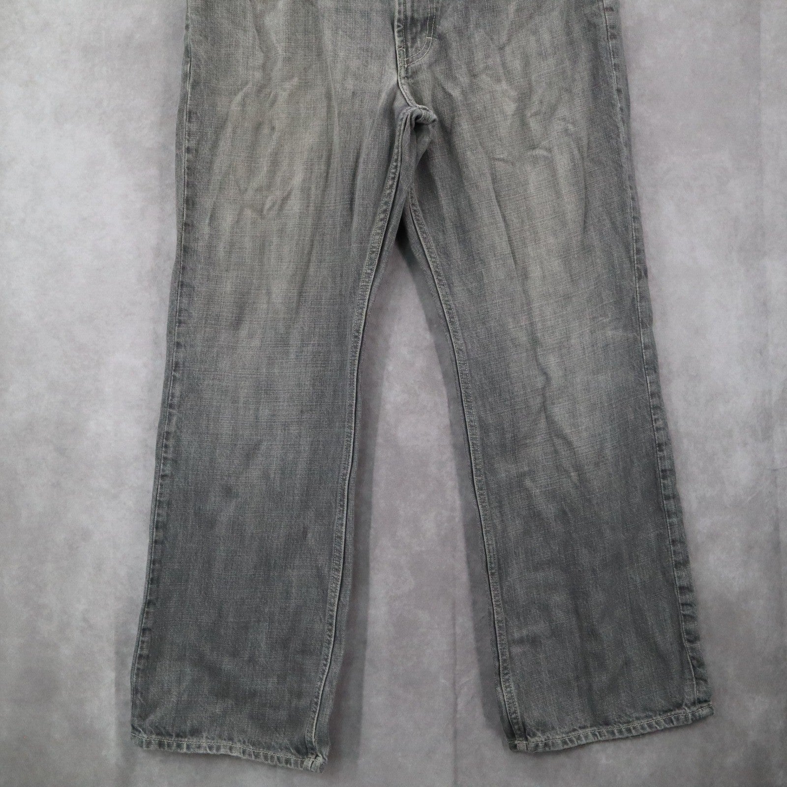 Banana Republic Gray Mens Denim Jeans Boot Cut Cotton Straight Leg 35/30