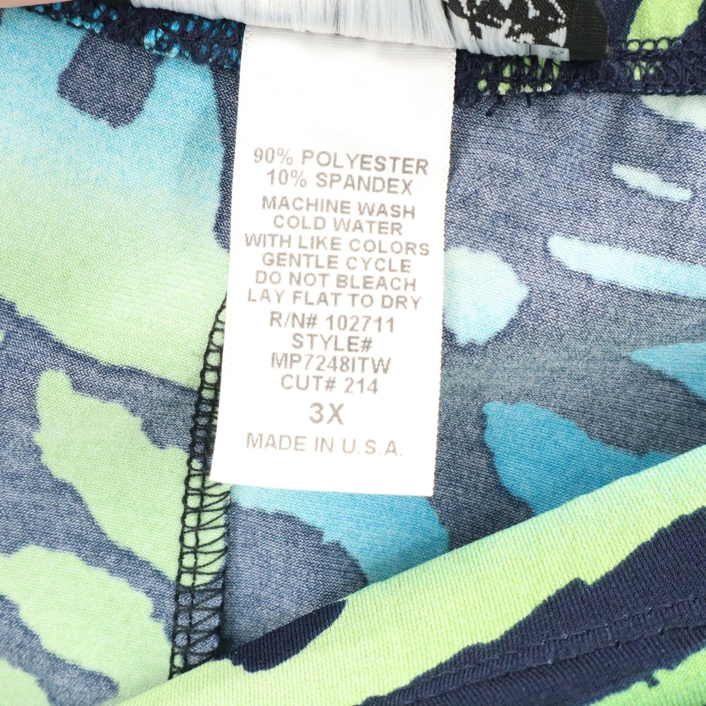 CSC Studio Blue Animal Print Flare Boho Summer Feminine Stretch Skirt Plus 3X