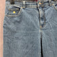Gloria Vanderbilt Blue Cotton Denim Pants Straight Jeans 12 Short