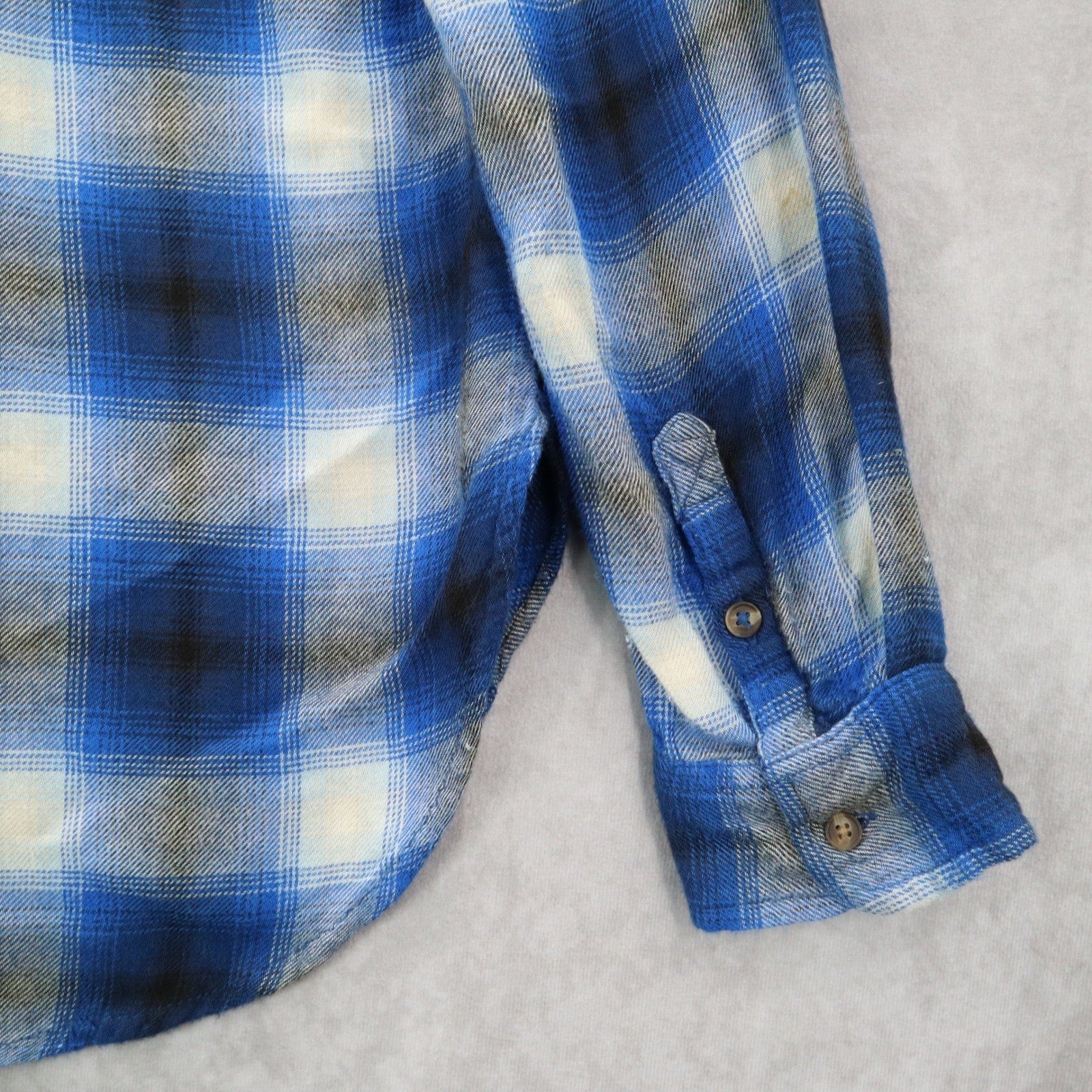 American Eagle Outfitters Flannel Plaid Long Sleeve Button Boyfriend Fit Small