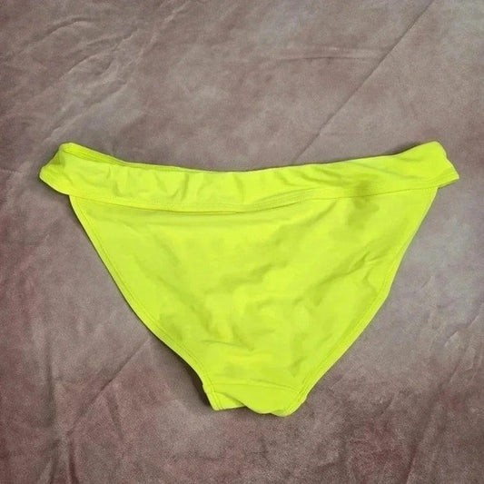 No Boundaries Yellow Green Bikini Bottom Swimwear Size Large 11-13