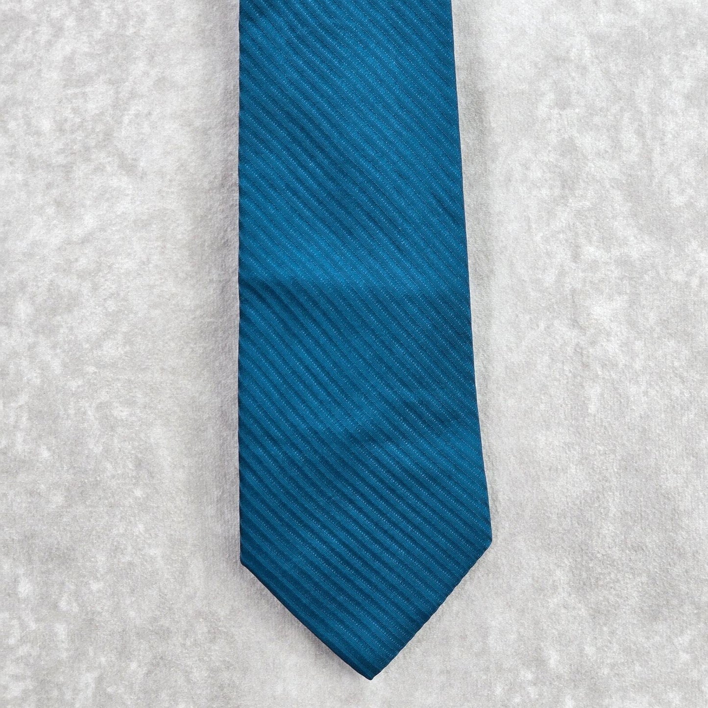 Croft & Barrow Blue Stripe Geometric Executive 100% Silk Repp Neck Tie Men's