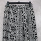 Ambiance Apparel Black White Harem Boho Geometric Print Tapered Pants L Large
