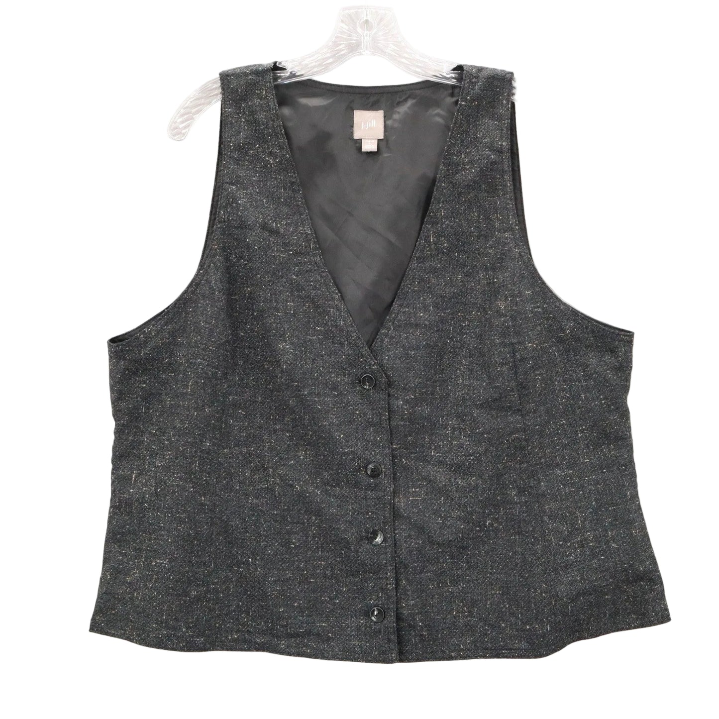 J Jill Gray 4 Button Heather Straight Waistcoat Tuxedo Formal Suit Vest L 44R