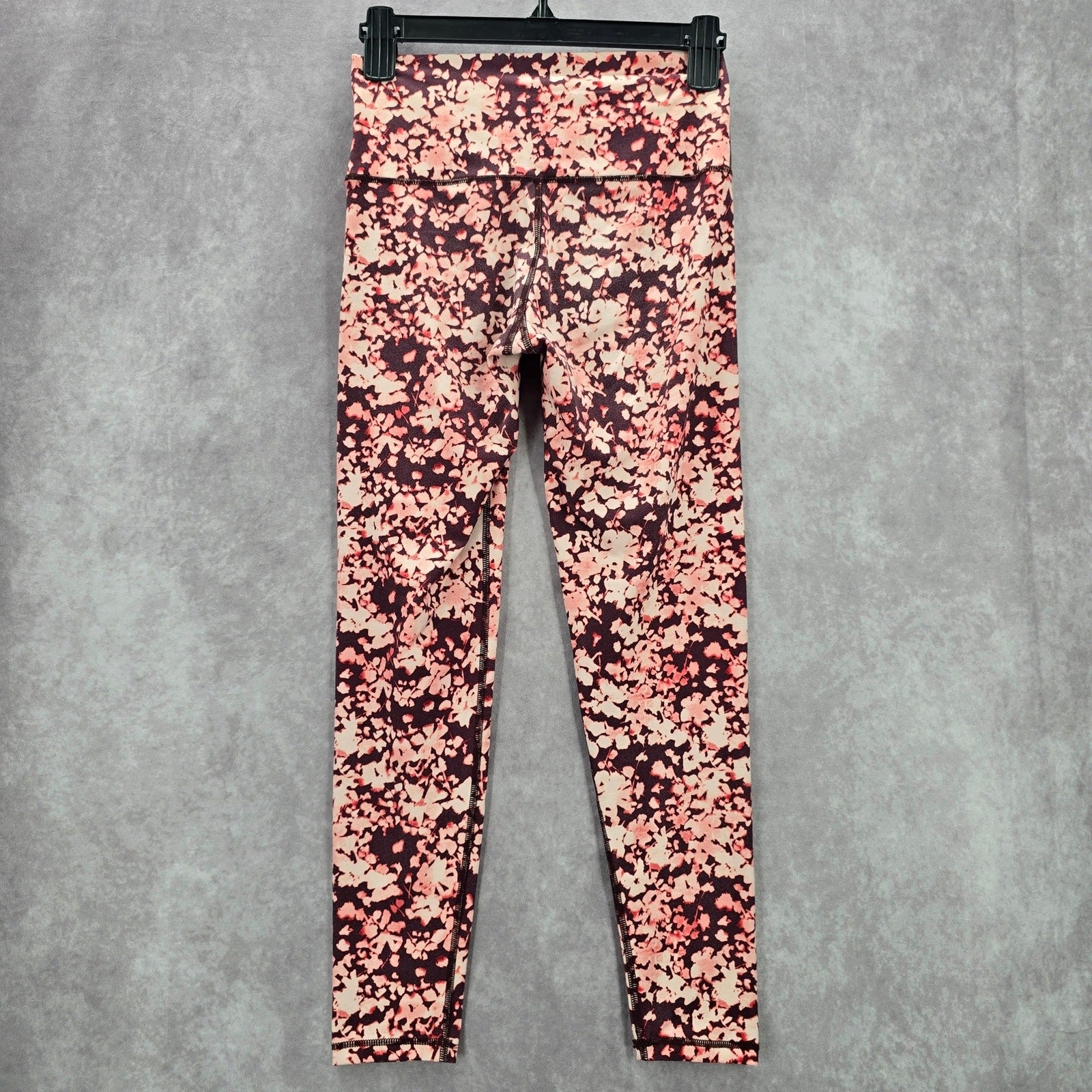 Aerie Chill Play Move Red Pink Floral Offline Ankle Leggings Pants Skinny Small