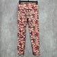 Aerie Chill Play Move Red Pink Floral Offline Ankle Leggings Pants Skinny Small