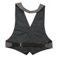 After Six Gray Short Open Back Welt Pocket 4 Button Point Tuxedo Vest Medium 38S