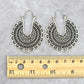 Silver Leaf Floral Circle Hook Boho Dangle Earrings Fashion Retro Jewelry JB2-63