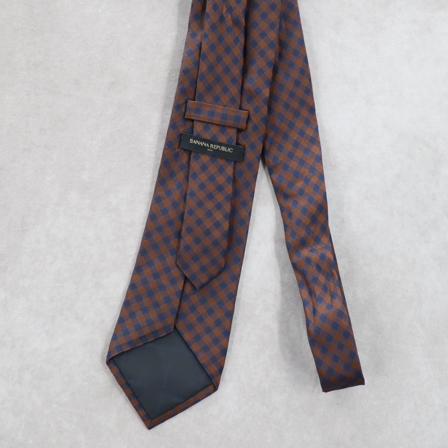 Banana Republic Brown Silk Plaid Executive Formal Business Men's Neck Tie