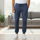 Old Navy Blue Jogger Pull On Elastic Trouser Cargo Cotton Tapered Mens Pants XL