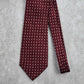 Burma Bibas Red Black White Geometric Polka Dot Silk Men's Neck Tie Executive