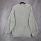 Easel Fuzzy Sweater Gray Shaggy Knit Pullover Cozy Grunge Y2K Softcore M Medium