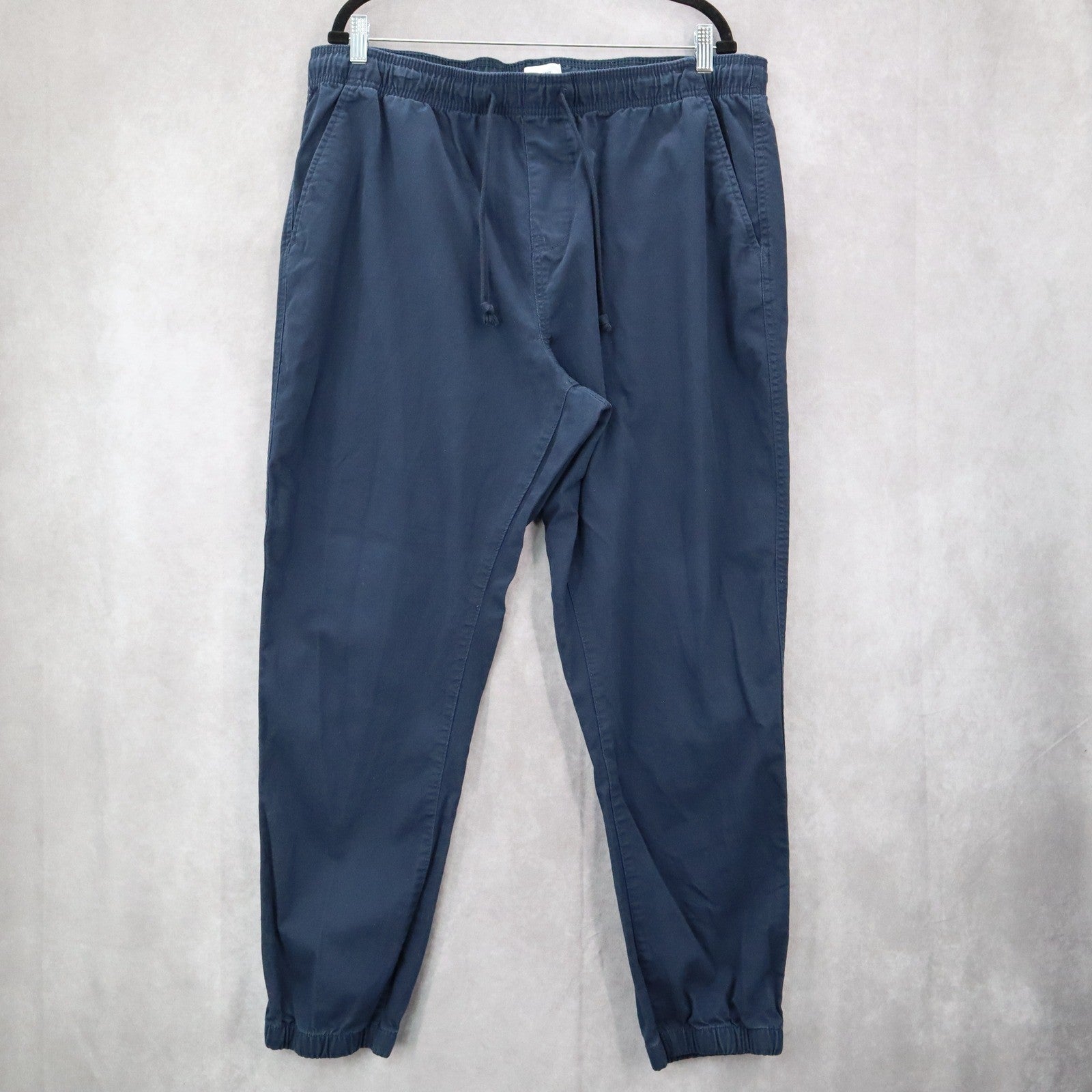 Old Navy Blue Jogger Pull On Elastic Trouser Cargo Cotton Tapered Mens Pants XL
