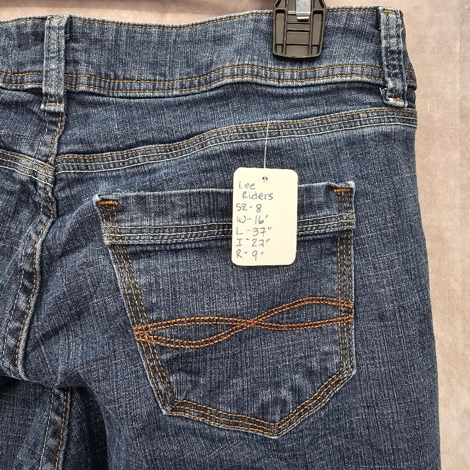 Riders by Lee Mid Rise Boot Cut Blue Jeans Size 8