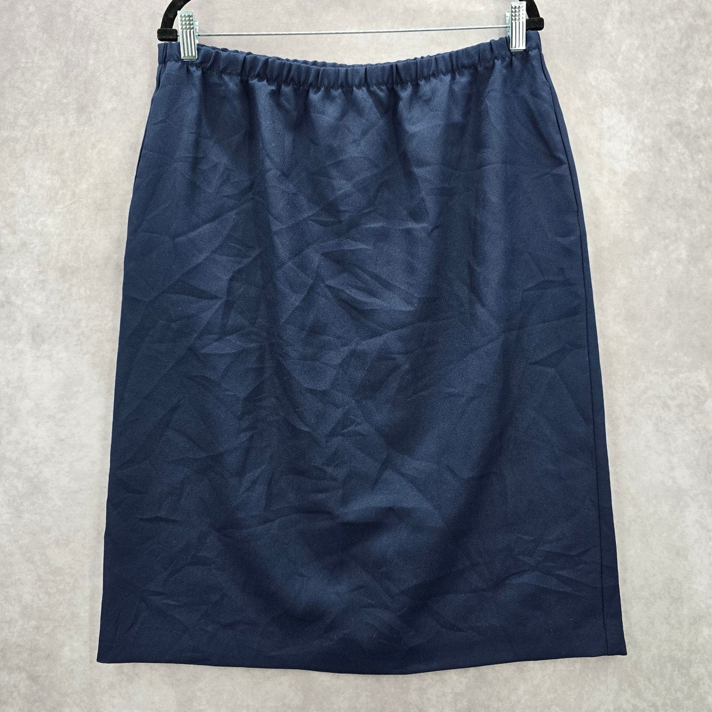 Navy Blue Executive Knee Length Pencil Skirt Plus 14