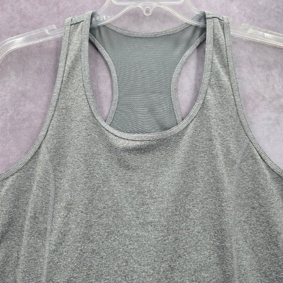 Danskin Now Gray Racerback Sleeveless Tank Top Sportswear Activewear Large