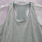 Danskin Now Gray Racerback Sleeveless Tank Top Sportswear Activewear Large