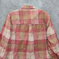 American Sweetheart Pink Plaid Flannel Western Urban 90s Skater Grunge Shirt L