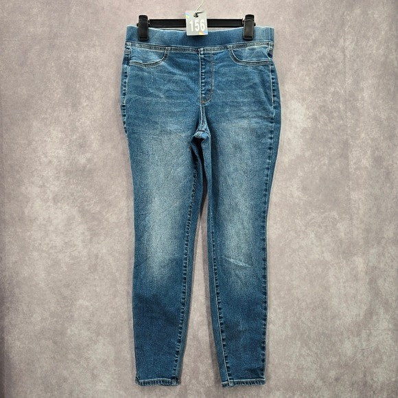 Wonderly Blue Pull-On Super Skinny Denim Jeggings Jeans Pants 8S