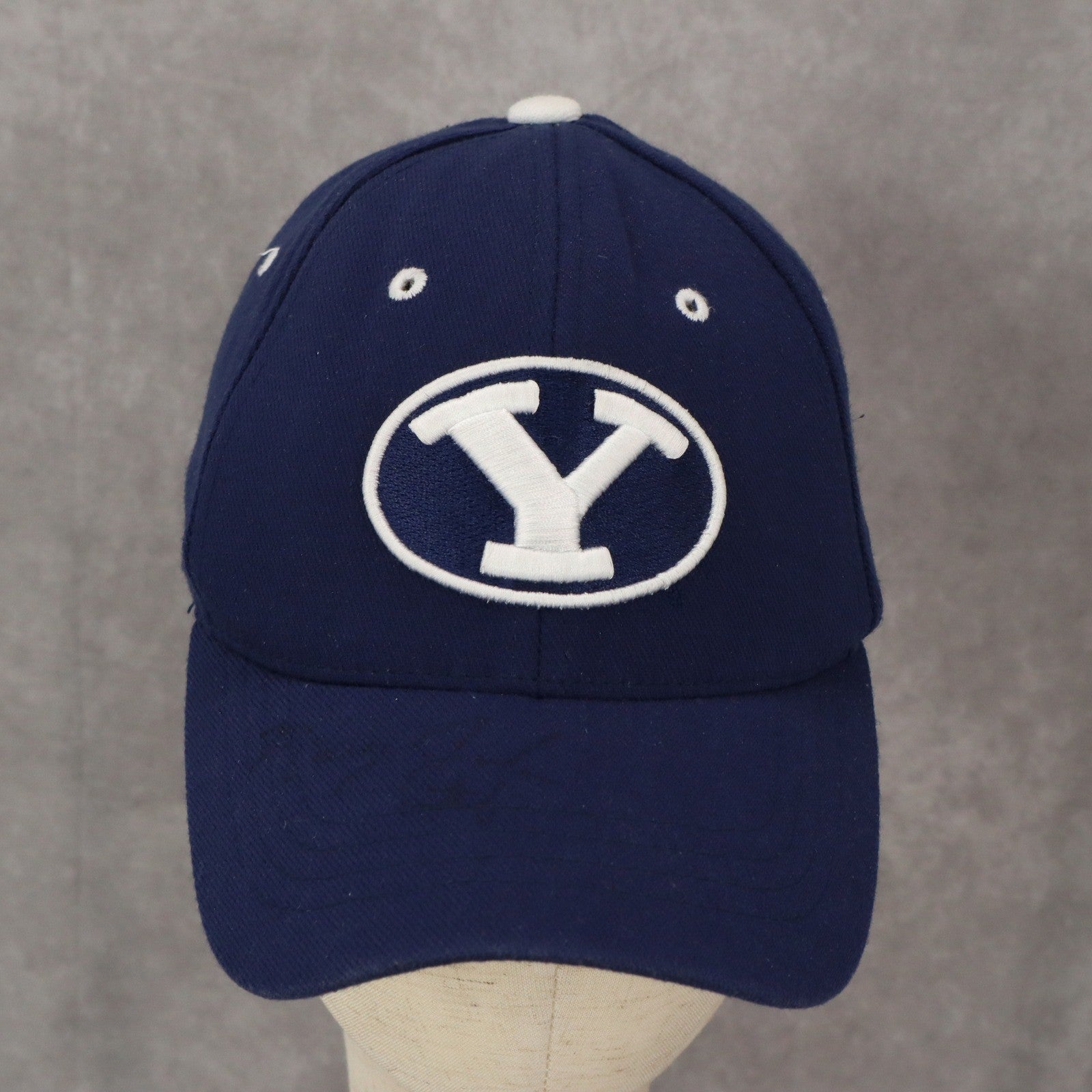 Zyphyr Blue Youth BYU Bingham Young University Fitted Baseball Cap Hat