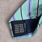 Saddlebred Blue Stripe Repp Geometric Executive 100% Silk Men's Neck Tie