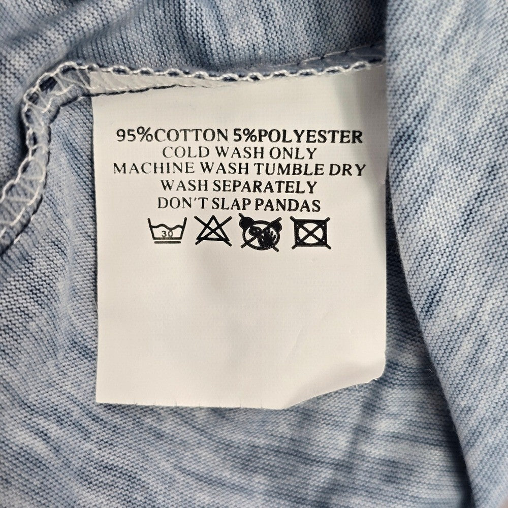 Cutematchy Navy Blue Merry Christmas Tree Print Y2K VTG Long Sleeve Top Medium