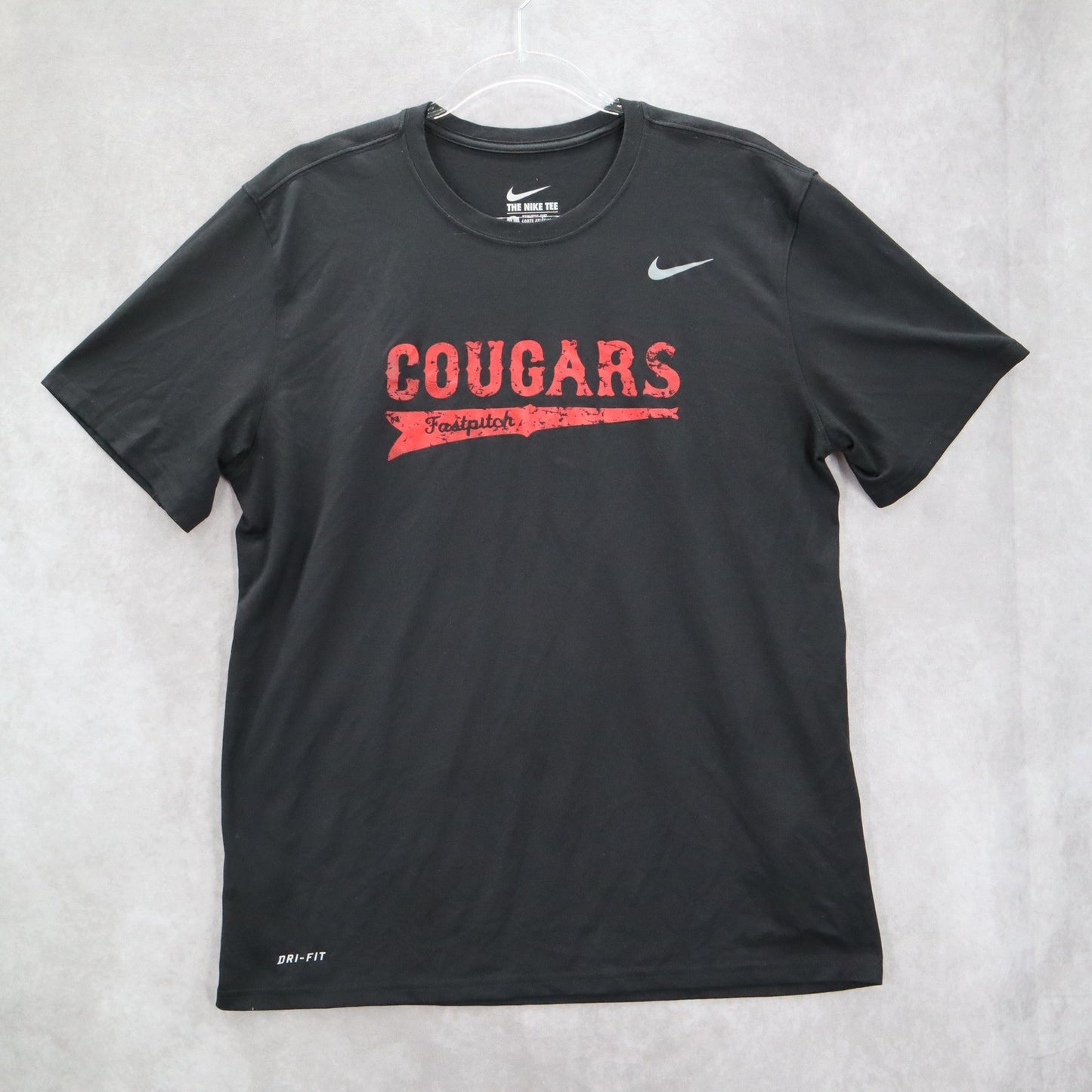 Nike Black Short Sleeve Cougars Tee Active Fan Tshirt Athletic L Large
