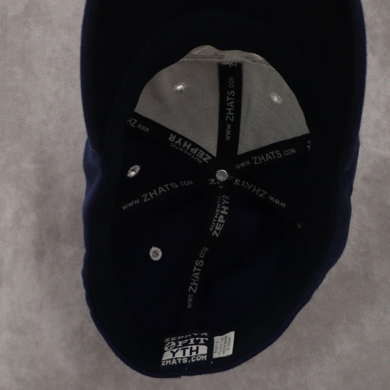 Zyphyr Blue Youth BYU Bingham Young University Fitted Baseball Cap Hat