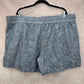BCG Plus Lifestyle Cuff Chambray Medieval Blue Shorts Size 3X NWT