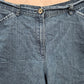 White Stag Blue Cotton Jeans Flat Front Bermuda Bottoms Pants Shorts Plus 14