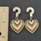 Heart Dangle Gold Brown Boho Retro Hammered Earrings Fashion Jewelry E27