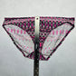Purple Geometric Swim Beach Cheeky Hipster Flirty Boho Bikini Bottom L Large