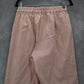 Pink Pleated Wide Leg Boho Preppy Straight Business Casual Trousers Pant L Large