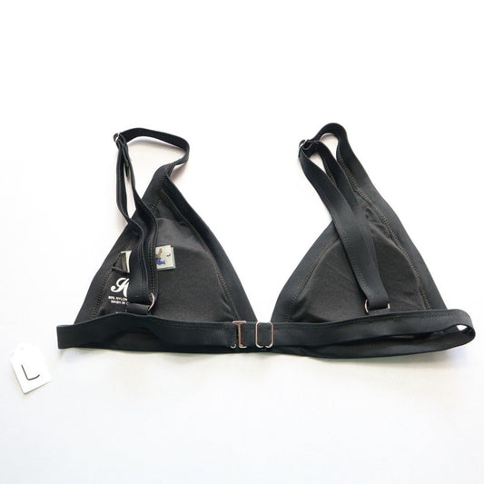 Heat Black Padded Classic Swim Sports Bra Beach Bralette Bikini Top L Large