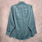 Geoffrey Beene Blue Mens Button Down Long Sleeve Preppy Dress Shirt Large