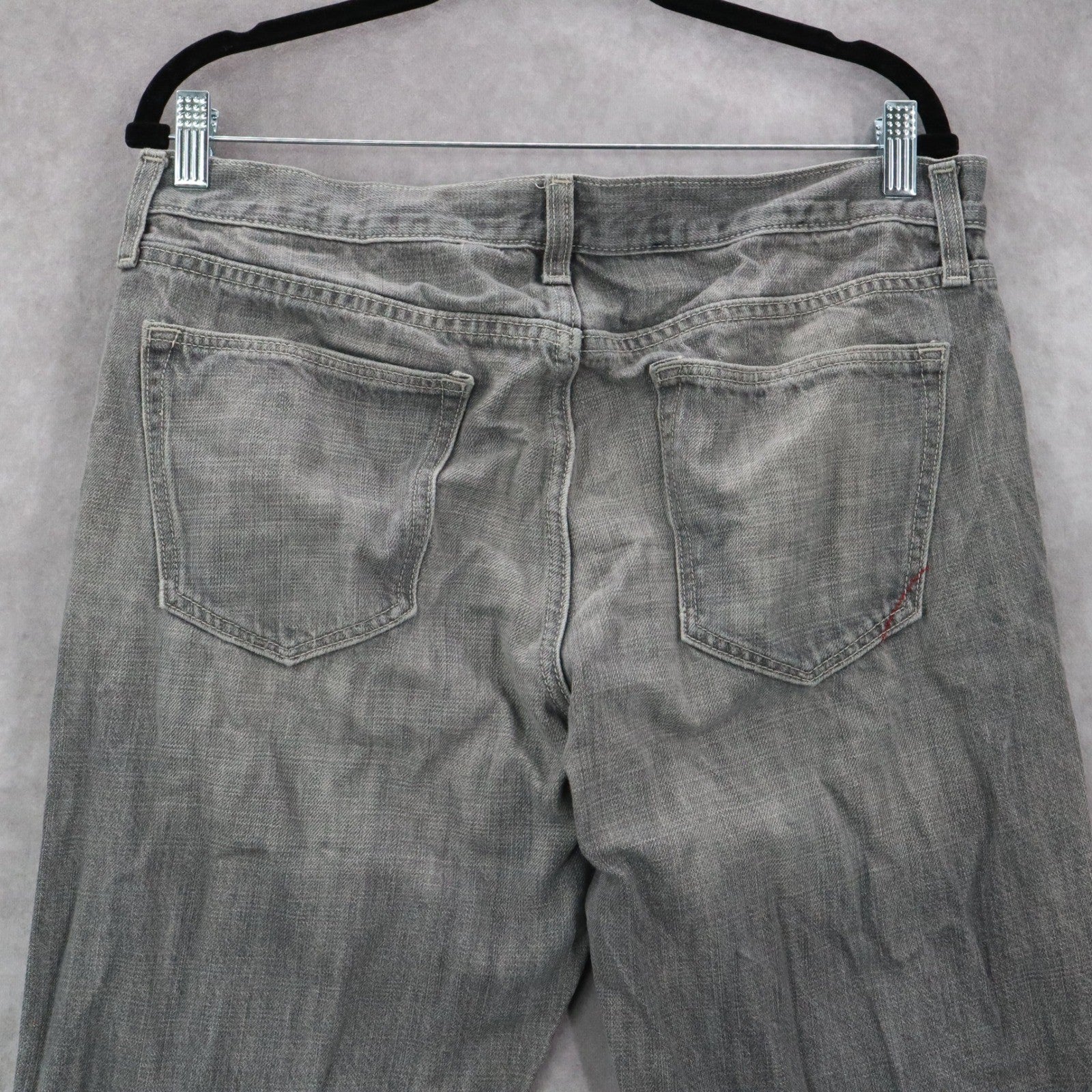 Banana Republic Gray Mens Denim Jeans Boot Cut Cotton Straight Leg 35/30