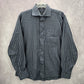 Artisti Italiani Grey Stipe Mens Work Cotton Button Down Dress Shirt XXL