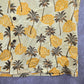 Blue Wave Yellow Palm Tropical Surf Island Vintage Cotton Relax Hawaiian Shirt M