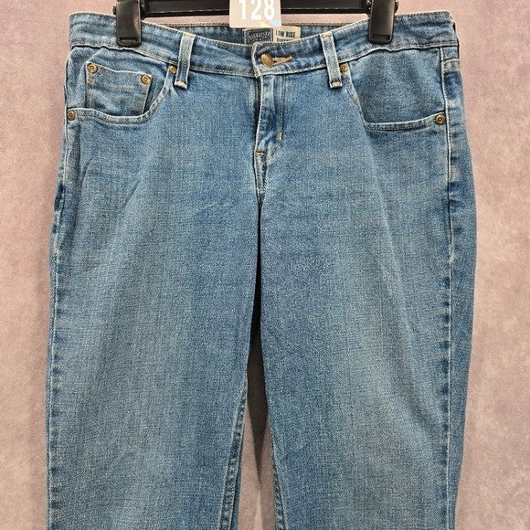 Levi's Strauss Blue Low Rise Bootcut Flare Blue Denim Pants Jeans Short 8