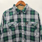 Under Armour Green Plaid Elbow Patch Button Lovesleeve Utility Shirt Large