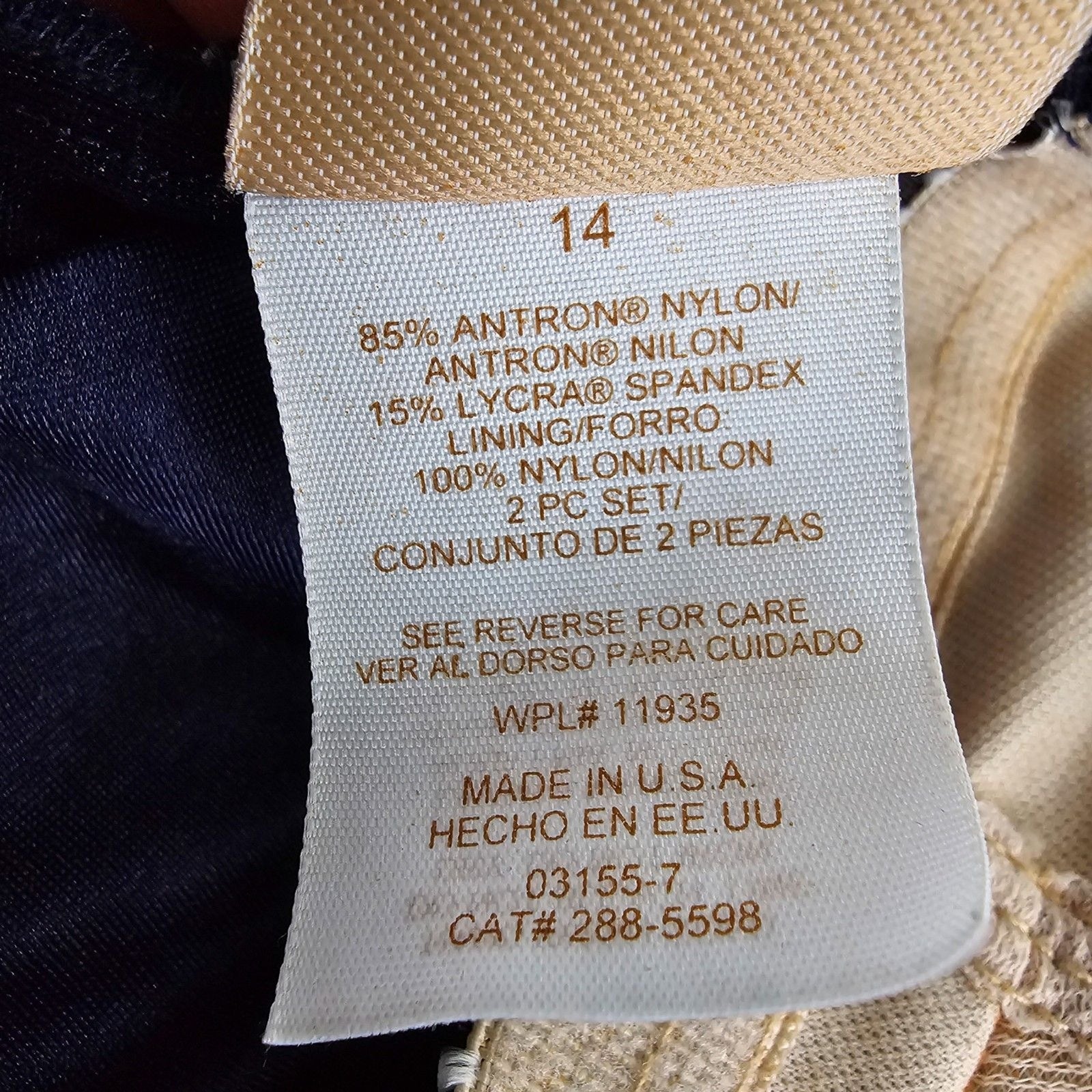 Le Cove Navy Blue Swimsuit Swimwear One Piece Size 14