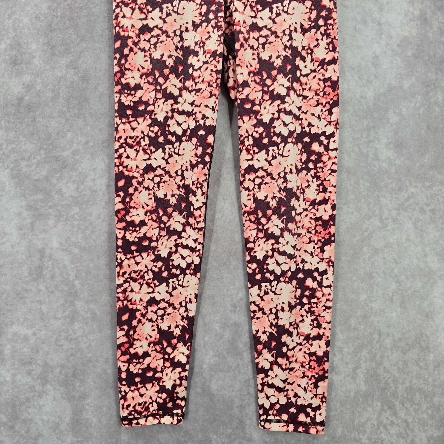 Aerie Chill Play Move Red Pink Floral Offline Ankle Leggings Pants Skinny Small