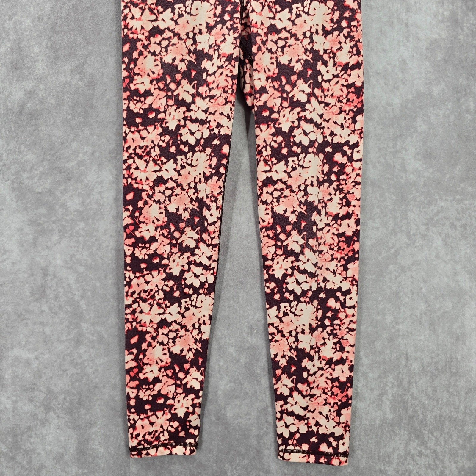 Aerie Chill Play Move Red Pink Floral Offline Ankle Leggings Pants Skinny Small