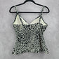 St John's Bay Black Floral Tank Top Padded Tankini Swimwear 12 Large