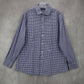 Tommy Hilfiger Blue Plaid Button Down Cotton Dress Slim Fit Shirt Mens Large