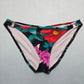 Nanette Lepore Black Floral Swim Beach Cheeky Flirty Boho Bikini Bottom L Large