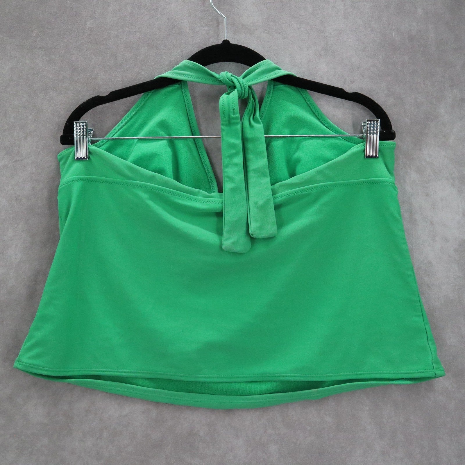 Old Navy Apple Green Swim Active Sports Tankini Crop Halter Tie Top XL