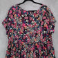 Torrid Black Floral Short Mini Fit Flare Business Casual Tropical Dress Plus 4X