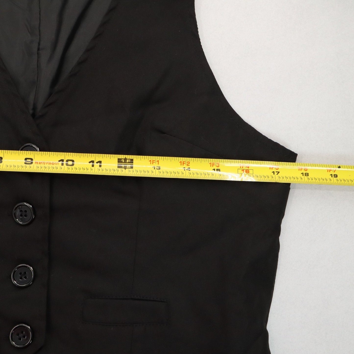 Black 4 Button Welt Pocket Point Buckle Waistcoat Tuxedo Formal Suit Vest 34S L